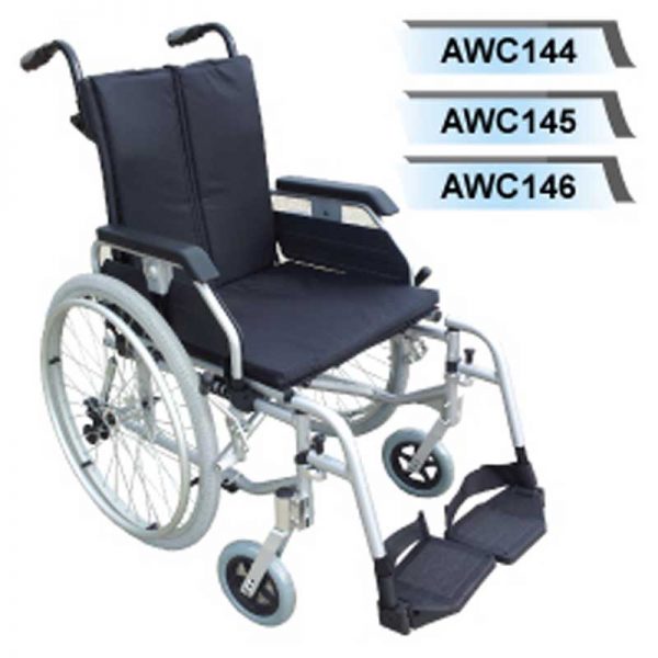 FREEDOM EXCEL G5 PRESCRIPTION WHEELCHAIR 46CM SEAT WIDTH 106 x 67 x 100-107 140KG MANUAL WHEELCHAIR ALUMINIUM 40-50X46-SEAT HT GREY SP